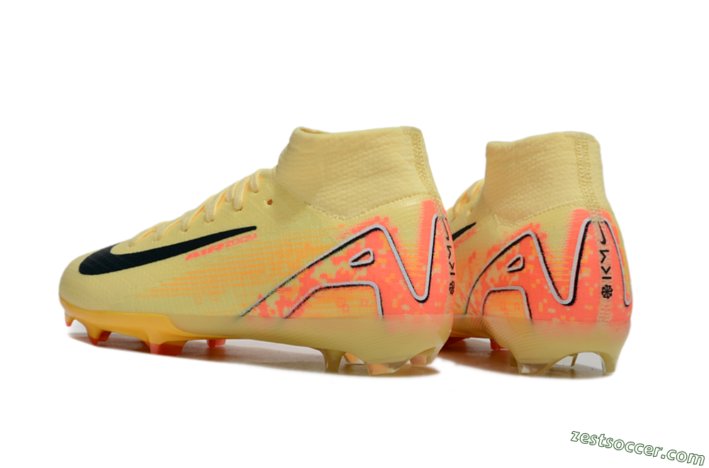 Nike Air Zoom Mercurial Superfly 10 Elite FG High-Tops Soccer Cleats - Yellow/Black/Red 5