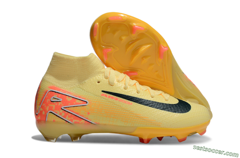 Nike Air Zoom Mercurial Superfly 10 Elite FG High-Tops Soccer Cleats - Yellow/Black/Red 0