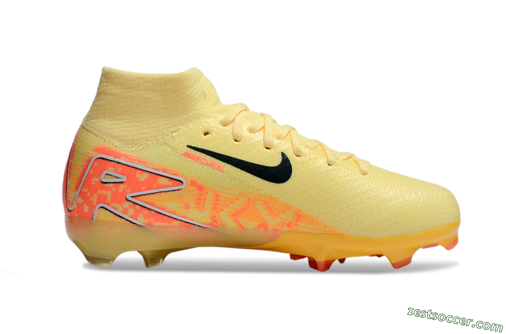 Nike Air Zoom Mercurial Superfly 10 Elite FG High-Tops Soccer Cleats - Yellow/Black/Red 4