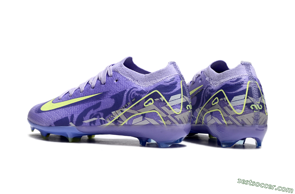 Nike Air Zoom Mercurial Vapor 16 Elite FG Low-Tops Soccer Cleats - Purple/Yellow 5