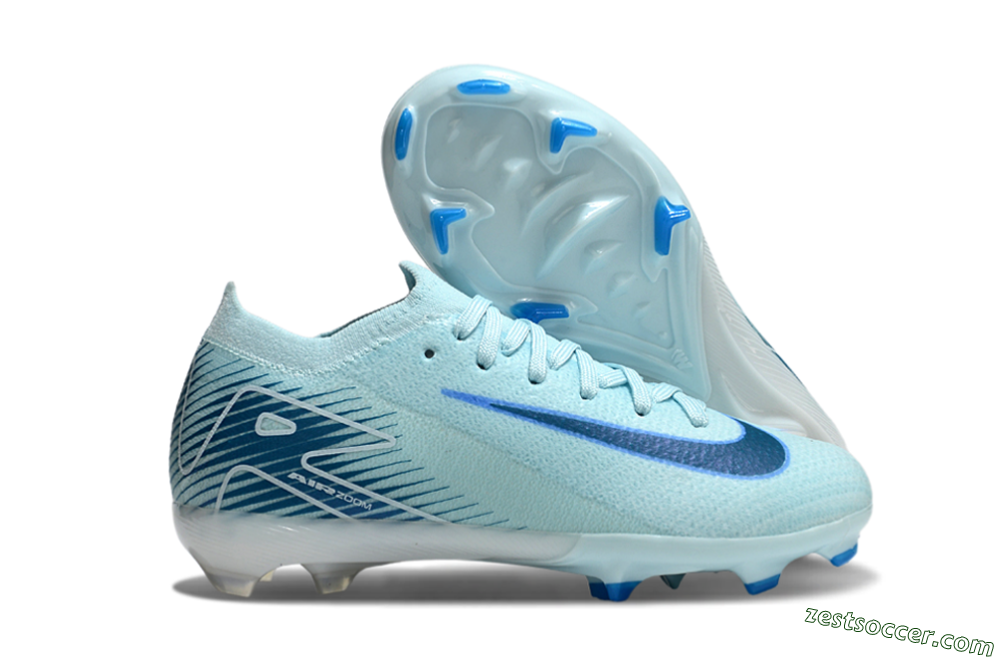 Nike Air Zoom Mercurial Vapor 16 Elite FG Low-Tops Soccer Cleats - Jade/Blue/White 0