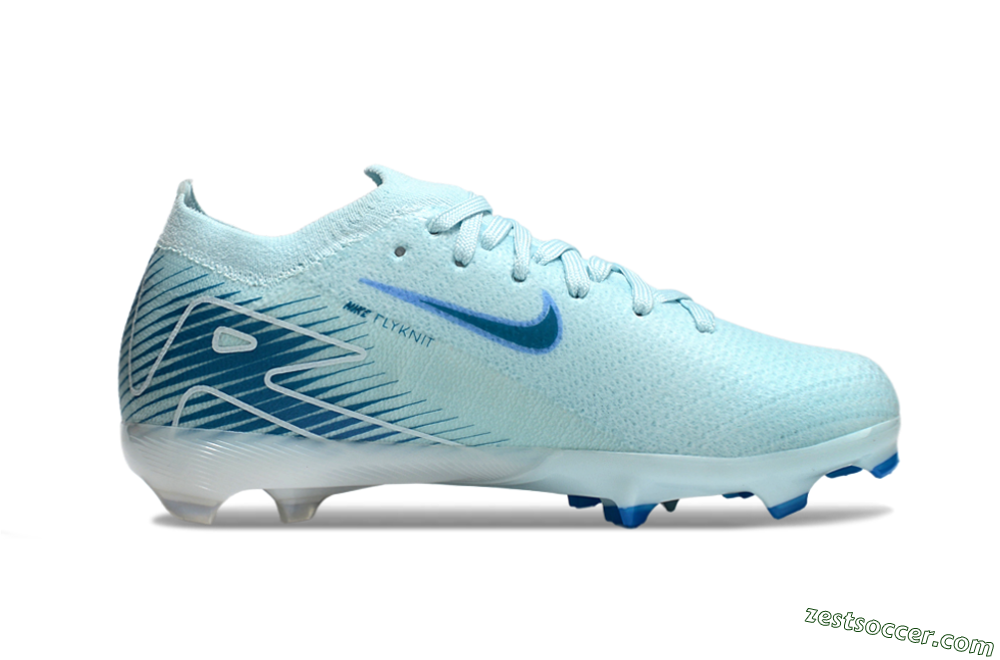 Nike Air Zoom Mercurial Vapor 16 Elite FG Low-Tops Soccer Cleats - Jade/Blue/White 4