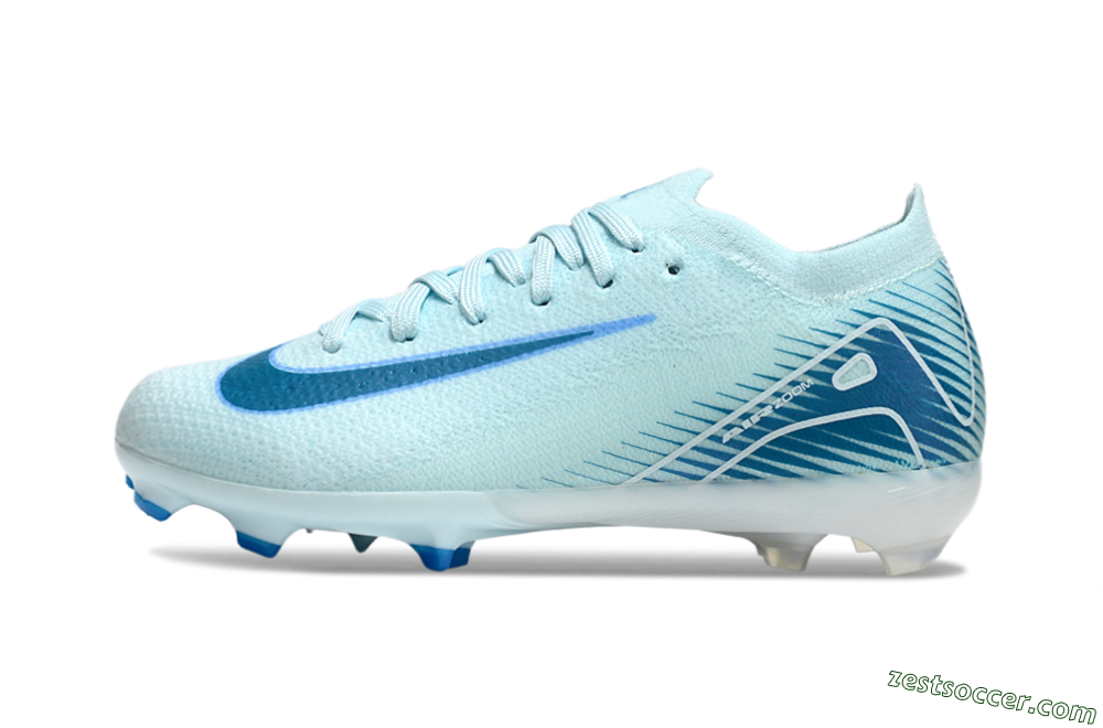 Nike Air Zoom Mercurial Vapor 16 Elite FG Low-Tops Soccer Cleats - Jade/Blue/White 2