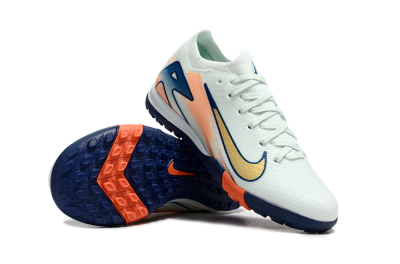 Nike Air Zoom Mercurial Vapor 16 Elite TF Low-Tops Soccer Shoes - Jade/Blue/Gold