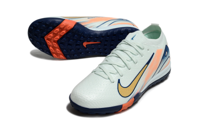 Nike Air Zoom Mercurial Vapor 16 Elite TF Low-Tops Soccer Shoes - Jade/Blue/Gold