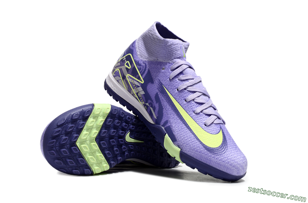 Nike Air Zoom Mercurial Superfly 10 Elite TF High-Tops Soccer Shoes - Purple/Yellow 1