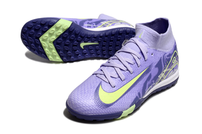 Nike Air Zoom Mercurial Superfly 10 Elite TF High-Tops Soccer Shoes - Purple/Yellow