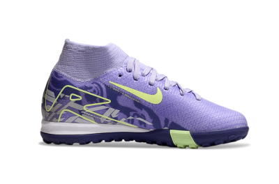 Nike Air Zoom Mercurial Superfly 10 Elite TF High-Tops Soccer Shoes - Purple/Yellow