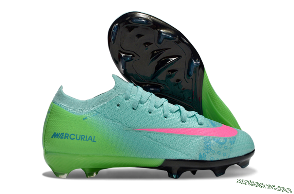 Nike Air Zoom Mercurial Vapor 16 Elite FG Low-Tops Soccer Cleats - Jade/Yellow/Pink 0