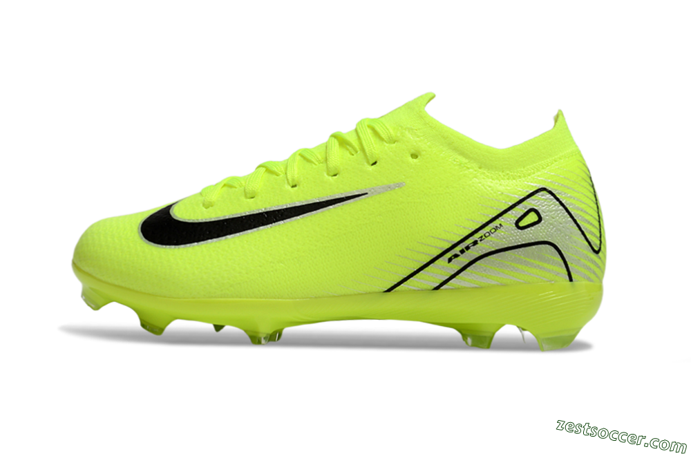 Nike Air Zoom Mercurial Vapor 16 Elite FG Low-Tops Soccer Cleats - Yellow/Black/Silver 2