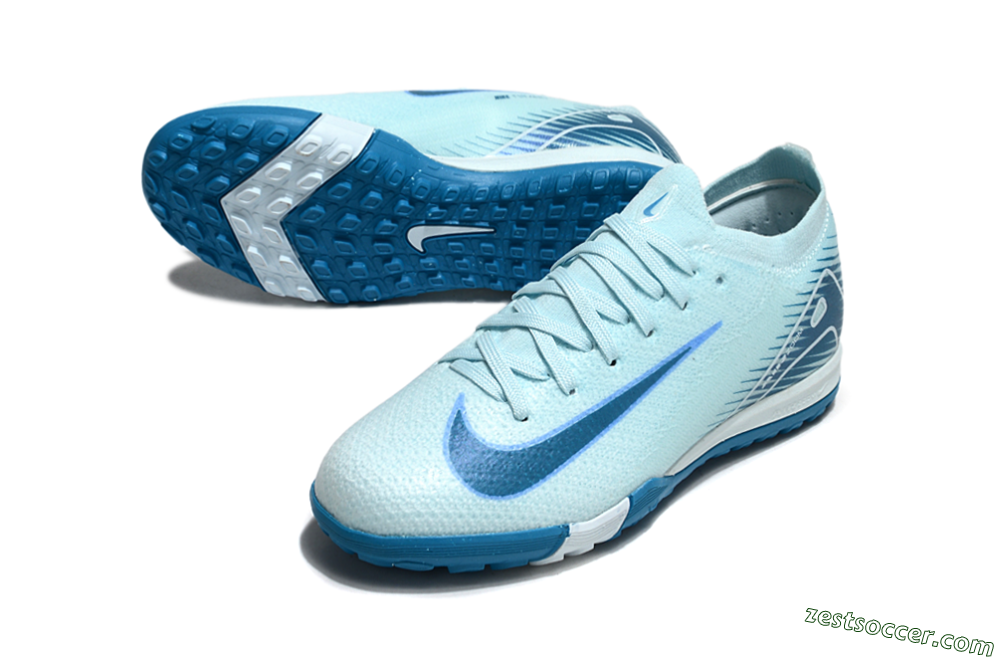 Nike Air Zoom Mercurial Vapor 16 Elite TF Low-Tops Soccer Shoes - Jade/Blue 3