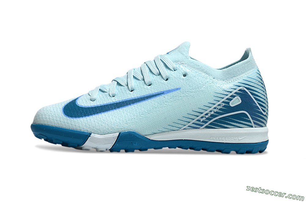Nike Air Zoom Mercurial Vapor 16 Elite TF Low-Tops Soccer Shoes - Jade/Blue 2