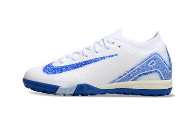 Nike Air Zoom Mercurial Vapor 16 Elite TF Low-Tops Soccer Shoes - White/Blue