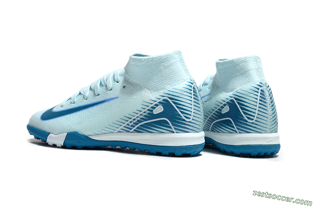 Nike Air Zoom Mercurial Superfly 10 Elite TF High-Tops Soccer Shoes - Jade/Blue 5