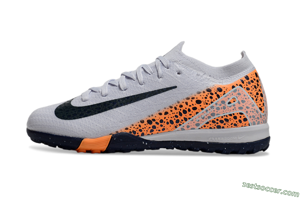 Nike Air Zoom Mercurial Vapor 16 Elite TF Low-Tops Soccer Shoes - Grey/Black/Leopard 2