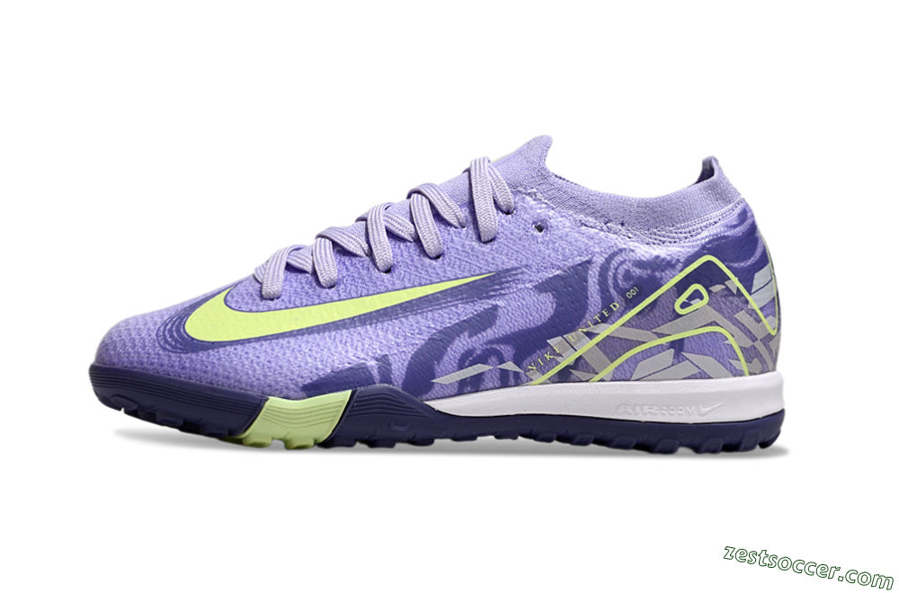 Nike Air Zoom Mercurial Vapor 16 Elite TF Low-Tops Soccer Shoes - Purple/Yellow 2