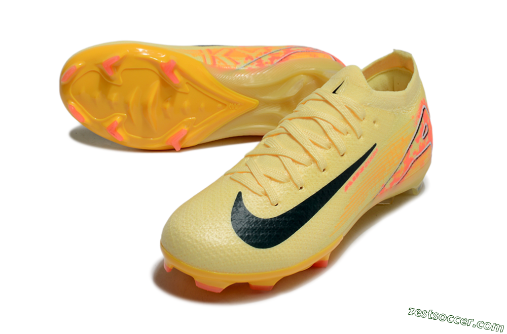 Nike Air Zoom Mercurial Vapor 16 Elite FG Low-Tops Soccer Cleats - Yellow/Black/Red 3