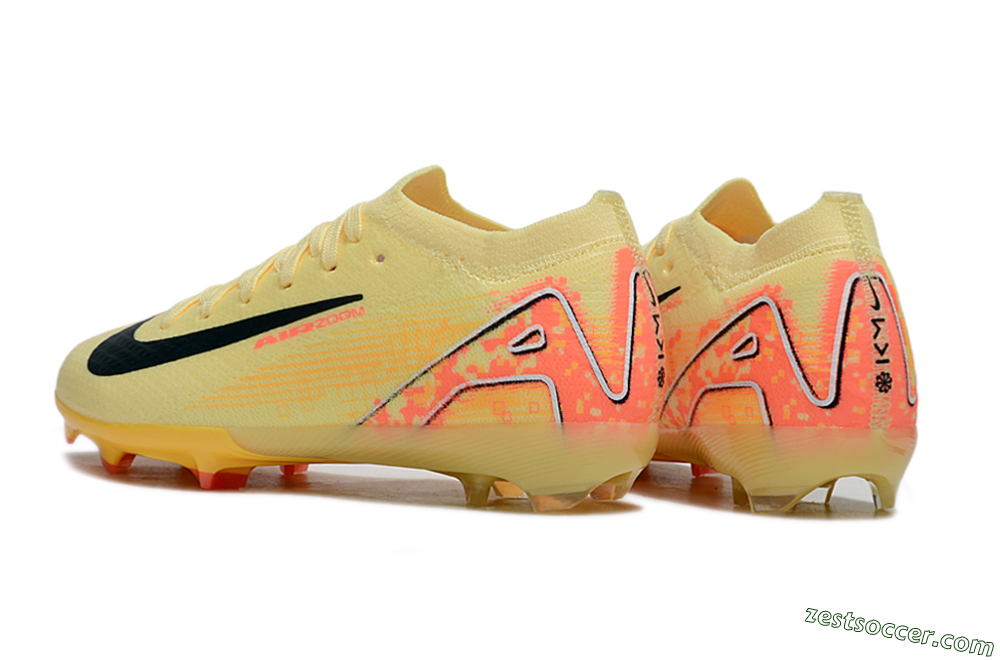 Nike Air Zoom Mercurial Vapor 16 Elite FG Low-Tops Soccer Cleats - Yellow/Black/Red 5