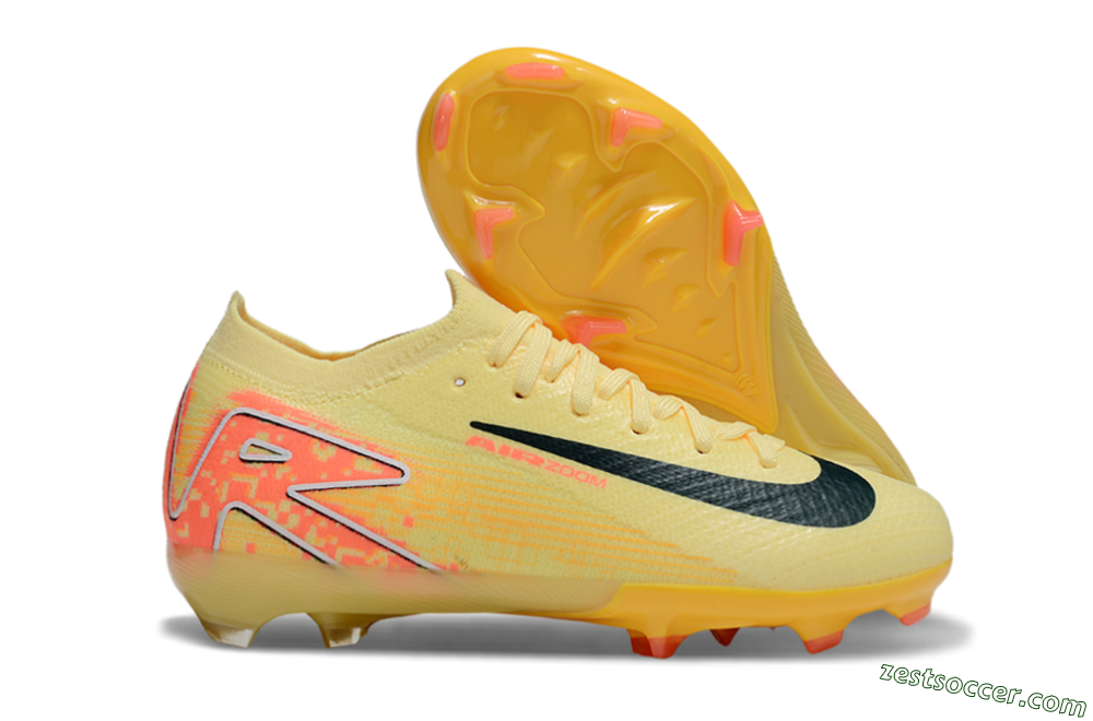 Nike Air Zoom Mercurial Vapor 16 Elite FG Low-Tops Soccer Cleats - Yellow/Black/Red 0