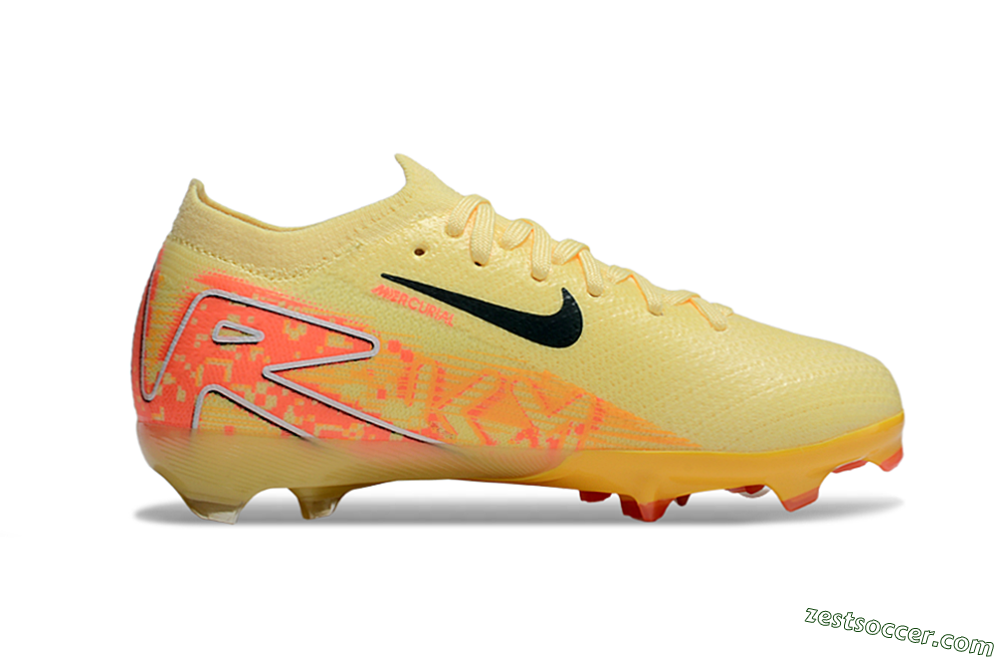 Nike Air Zoom Mercurial Vapor 16 Elite FG Low-Tops Soccer Cleats - Yellow/Black/Red 4