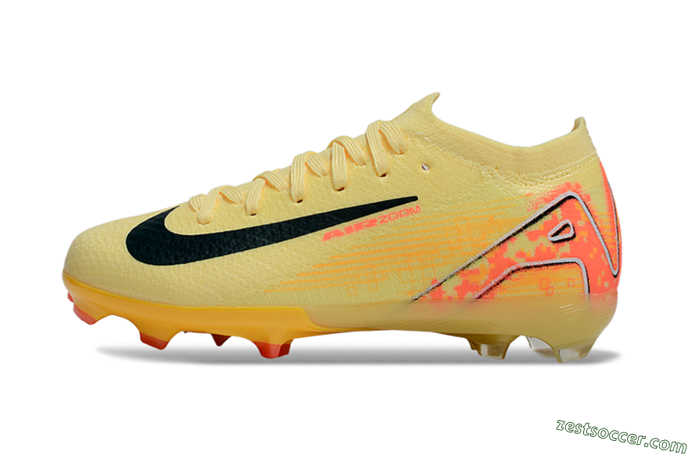 Nike Air Zoom Mercurial Vapor 16 Elite FG Low-Tops Soccer Cleats - Yellow/Black/Red 2