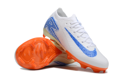 Nike Air Zoom Mercurial Vapor 16 Elite FG Low-Tops Soccer Cleats - White/Blue/Red