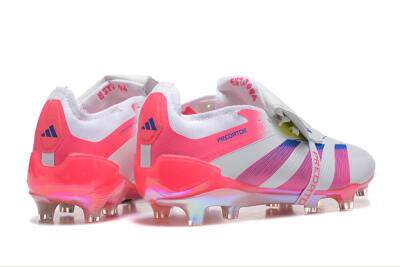 Adidas Predator 25 Elite Foldover Tongue FG Low-Tops Soccer Cleats - White/Red/Blue