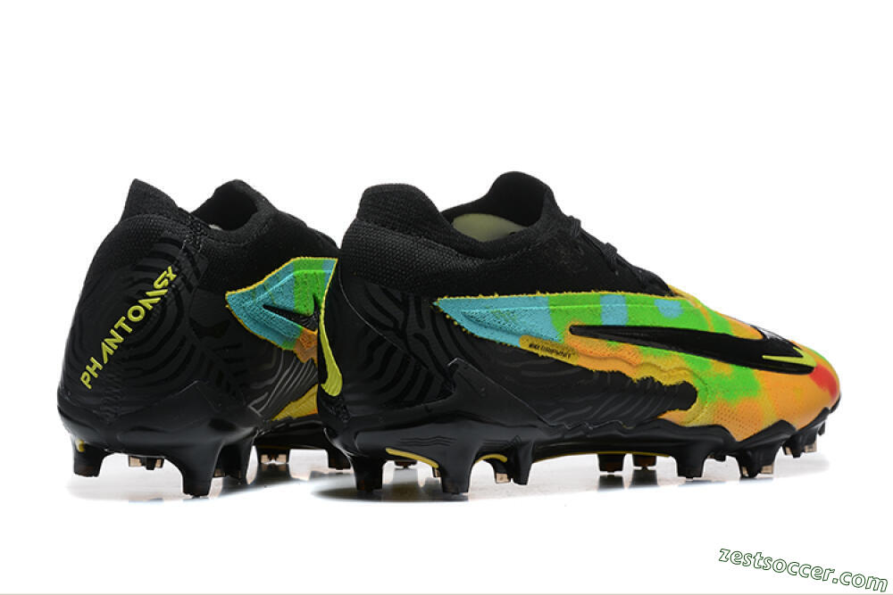 Nike Phantom GX Elite FG Low-Tops Soccer Cleats - Black/Rainbow 9