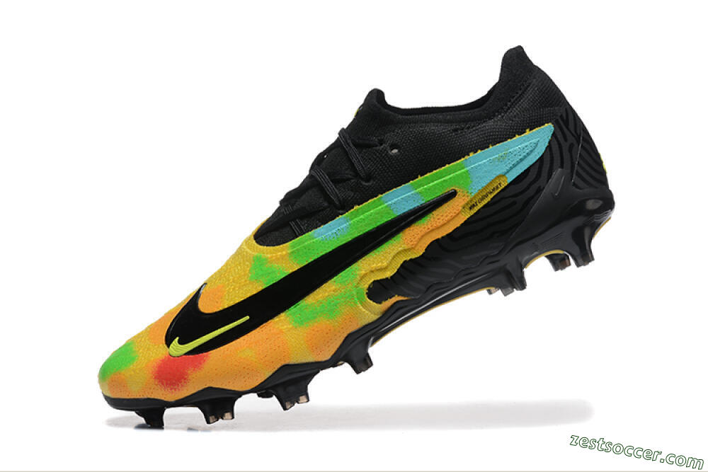 Nike Phantom GX Elite FG Low-Tops Soccer Cleats - Black/Rainbow 8