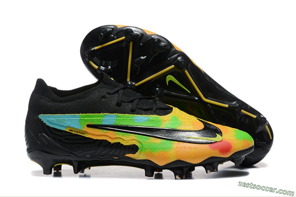 Nike Phantom GX Elite FG Low-Tops Soccer Cleats - Black/Rainbow 0