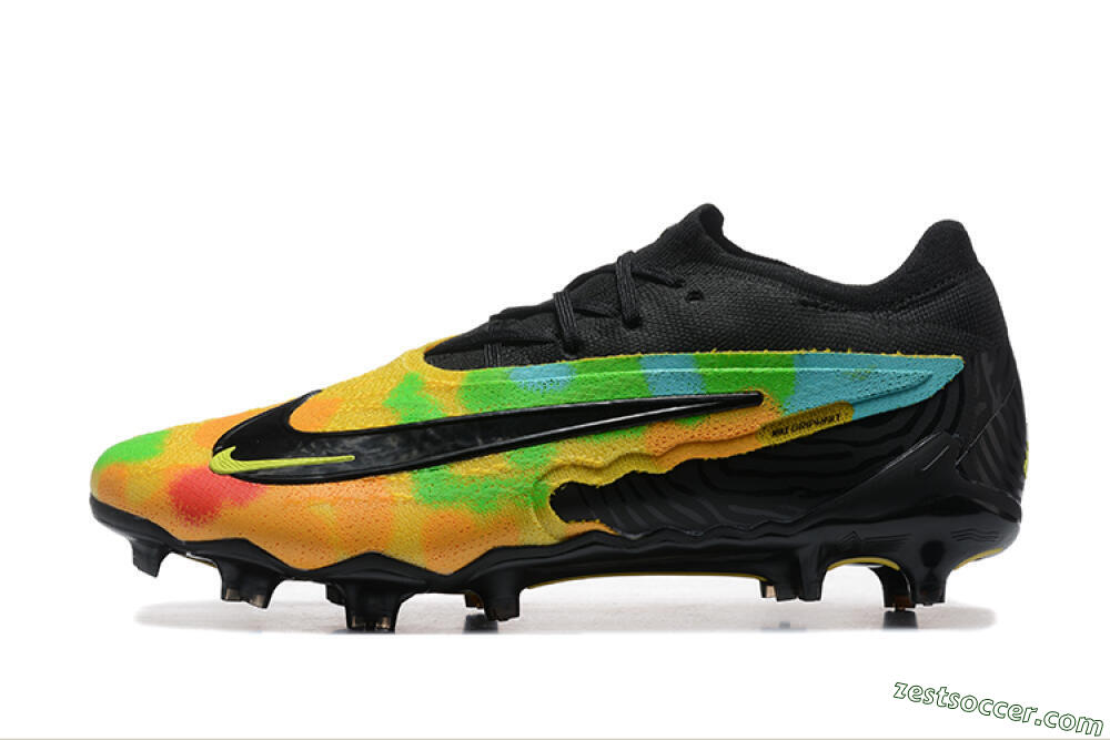 Nike Phantom GX Elite FG Low-Tops Soccer Cleats - Black/Rainbow 2