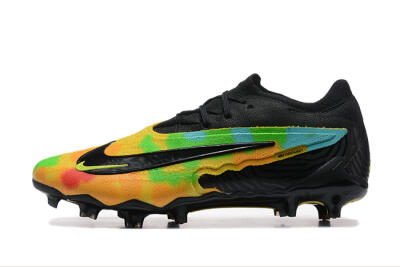 Nike Phantom GX Elite FG Low-Tops Soccer Cleats - Black/Rainbow