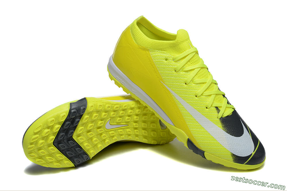 Nike Air Zoom Mercurial Vapor 16 Elite TF Low-Tops Soccer Shoes - Yellow/Black/White 4