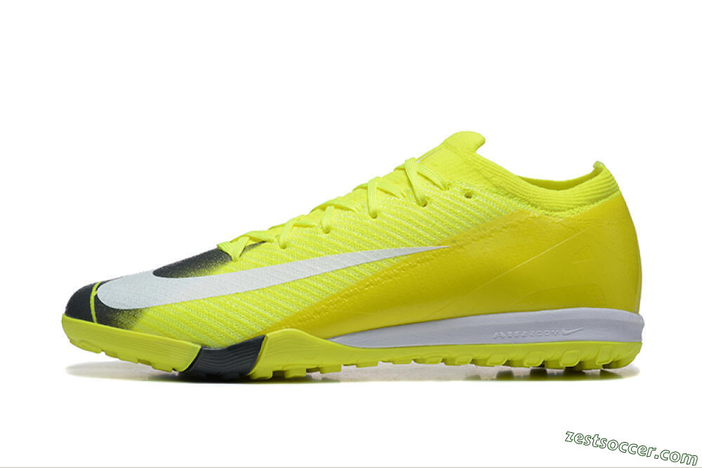 Nike Air Zoom Mercurial Vapor 16 Elite TF Low-Tops Soccer Shoes - Yellow/Black/White 2