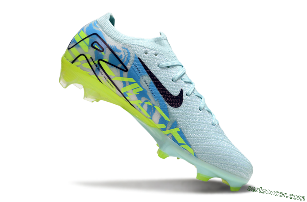 Nike Air Zoom Mercurial Vapor 16 Elite FG Low-Tops Soccer Cleats - Jade/Blue/Yellow 4