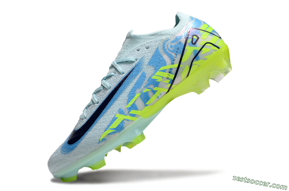 Nike Air Zoom Mercurial Vapor 16 Elite FG Low-Tops Soccer Cleats - Jade/Blue/Yellow 5