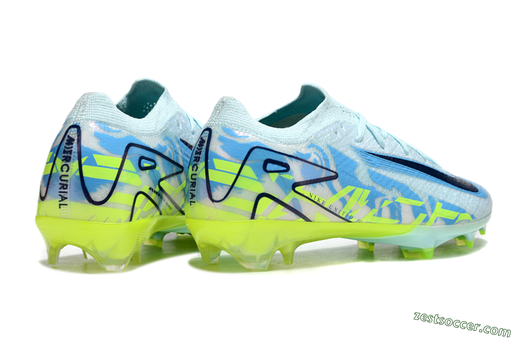 Nike Air Zoom Mercurial Vapor 16 Elite FG Low-Tops Soccer Cleats - Jade/Blue/Yellow 6
