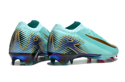 Nike Air Zoom Mercurial Vapor 16 Elite FG Low-Tops Soccer Cleats - Jade/Gold/Blue