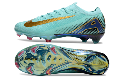 Nike Air Zoom Mercurial Vapor 16 Elite FG Low-Tops Soccer Cleats - Jade/Gold/Blue