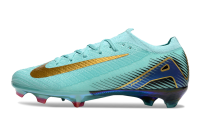 Nike Air Zoom Mercurial Vapor 16 Elite FG Low-Tops Soccer Cleats - Jade/Gold/Blue