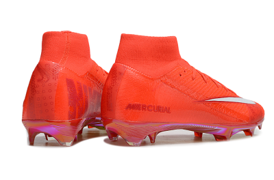 Nike Air Zoom Mercurial Superfly 10 Elite FG High-Tops Soccer Cleats - Red/White/Gold
