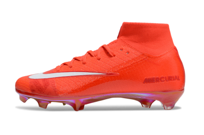 Nike Air Zoom Mercurial Superfly 10 Elite FG High-Tops Soccer Cleats - Red/White/Gold