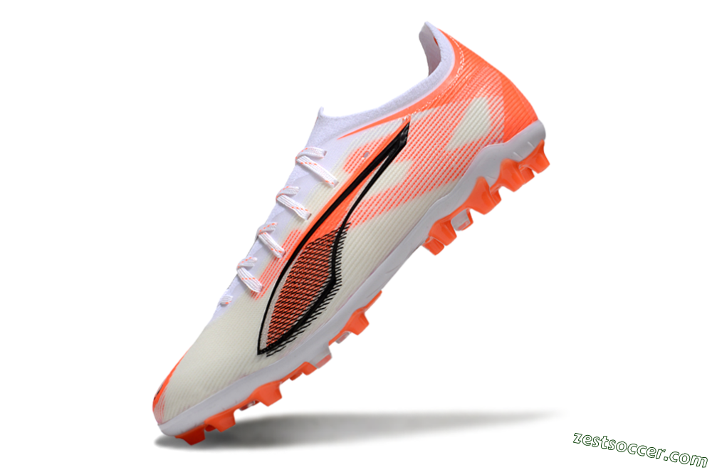 Puma Ultra 5 Ultimate AG Low-Tops Soccer Cleats - White/Red/Black 5