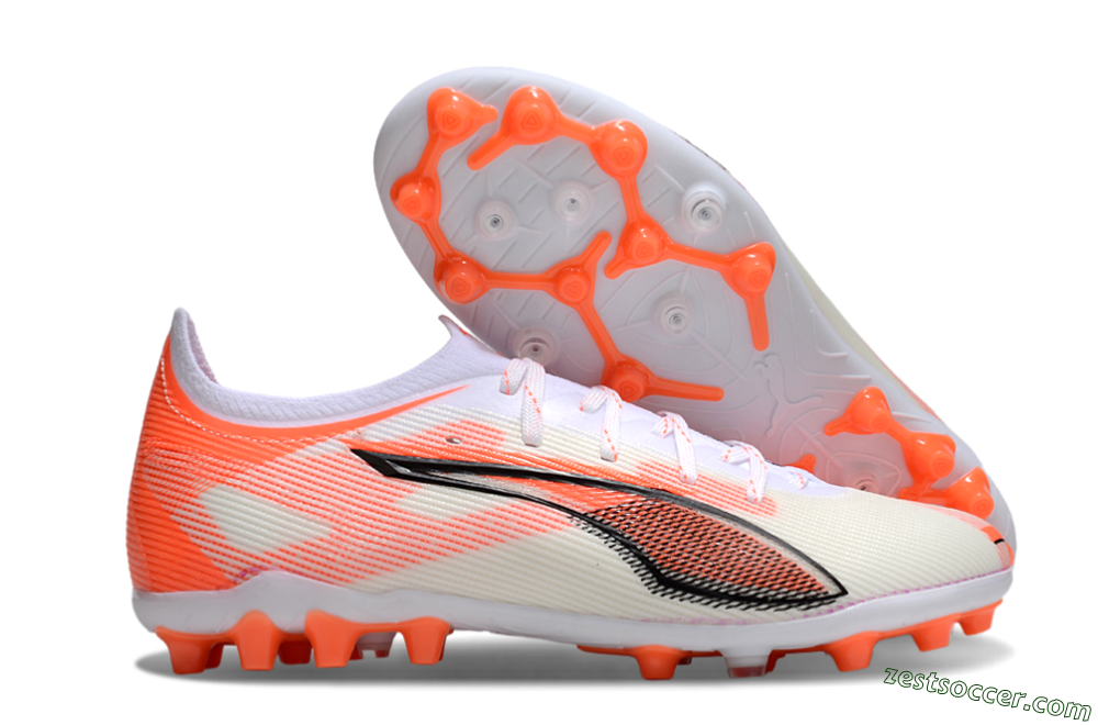 Puma Ultra 5 Ultimate AG Low-Tops Soccer Cleats - White/Red/Black 0