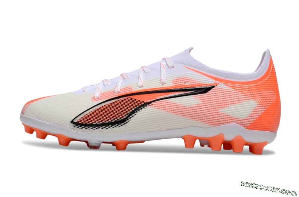 Puma Ultra 5 Ultimate AG Low-Tops Soccer Cleats - White/Red/Black 2