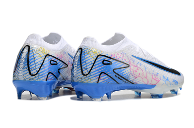 Nike Air Zoom Mercurial Vapor 16 Elite FG Low-Tops Soccer Cleats - White/Black/Blue/Pink/Yellow