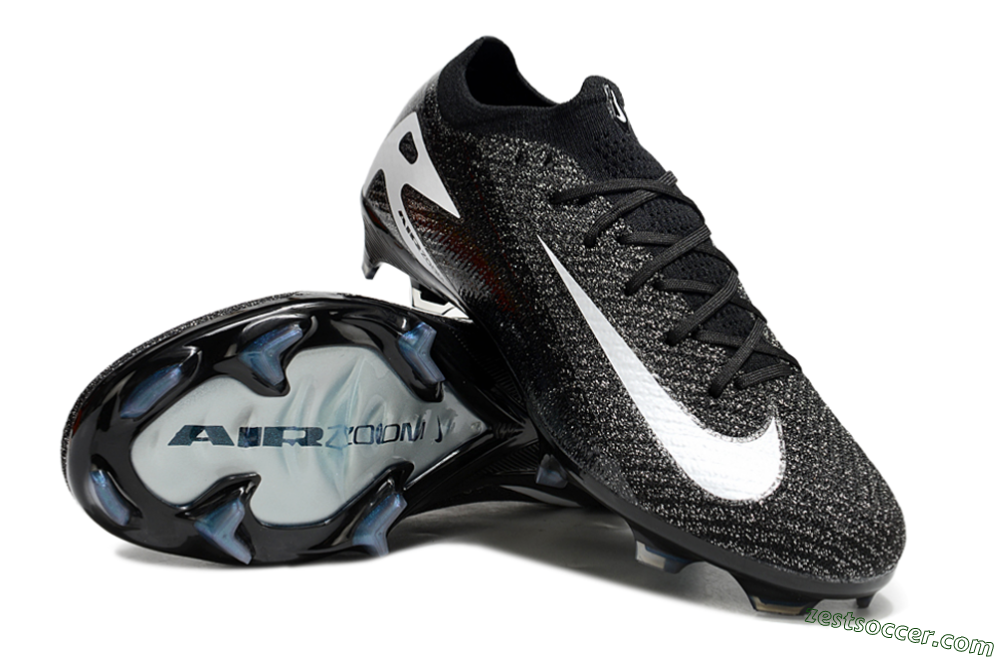 Nike Air Zoom Mercurial Vapor 16 Elite FG Low-Tops Soccer Cleats - Black/White 3