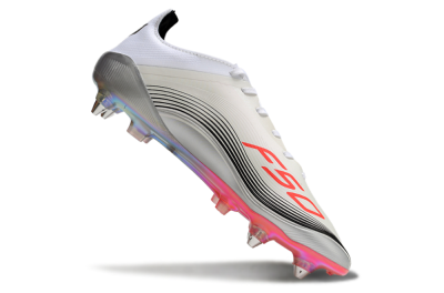 Messi x Adidas F50 Elite 2025 SG Low-Tops Soccer Cleats - Silver/White/Black