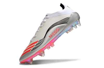 Messi x Adidas F50 Elite 2025 SG Low-Tops Soccer Cleats - Silver/White/Black