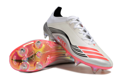 Messi x Adidas F50 Elite 2025 SG Low-Tops Soccer Cleats - Silver/White/Black